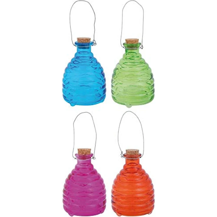 Esschert Design Wespenfalle, Insektenfalle, zum Aufhängen, 1 Stück, farblich sortiert, ca. 9,5 cm x 9,5 cm x 14 cm – Bild 1