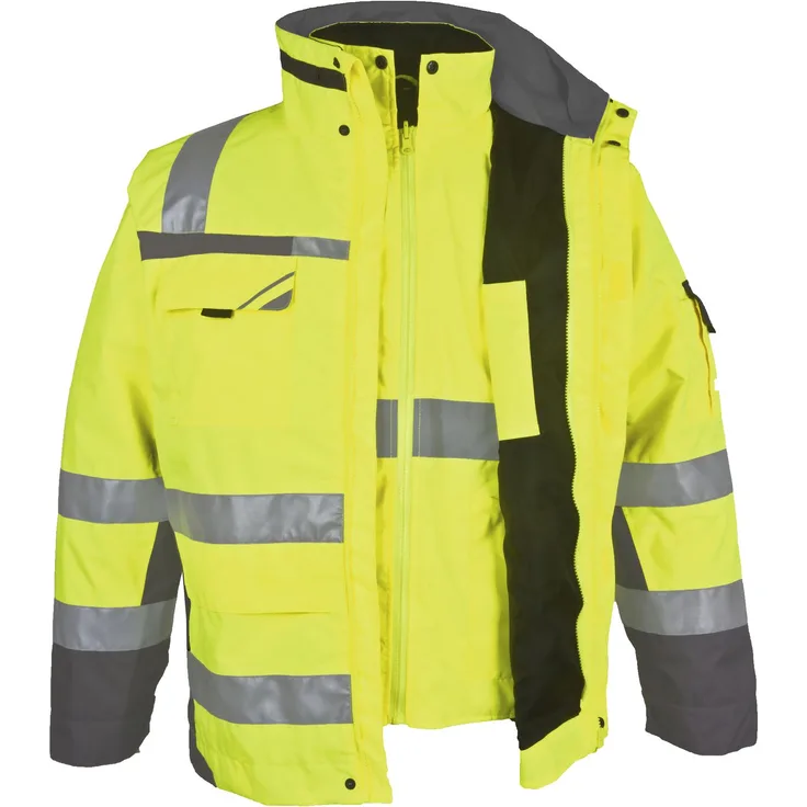 Winter-Warnschutz Parka gelb/grau, Gr. 4XL - PKA Klöcker