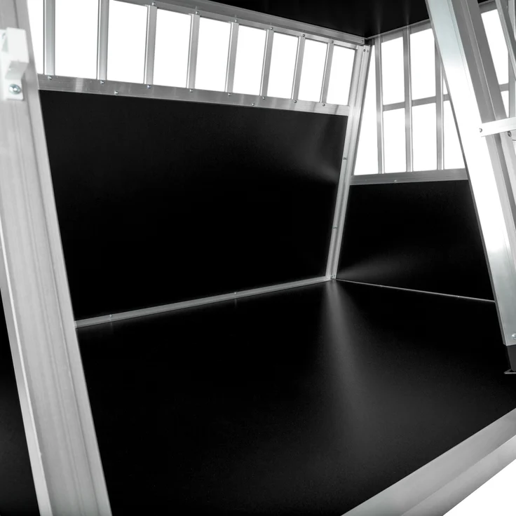 tectake Hundetransportbox doppel mit schräger Rückwand - ohne Trennwand – Bild 4