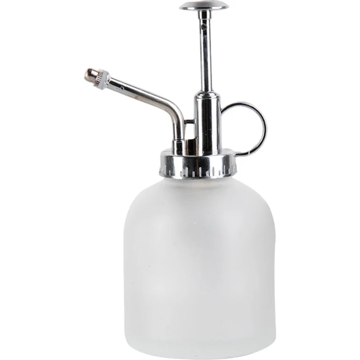 Esschert Design Pflanzen Blumen Sprüher Matt Glas Zerstäuber Hand weiß silber – Bild 1