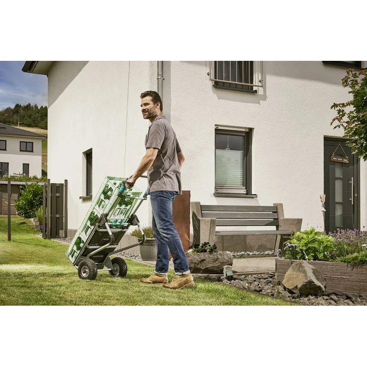 Wolfcraft Transportsystem TS 2500, klappbare 2-in-1-Lösung: Sackkarre und Schubwagen – Bild 4