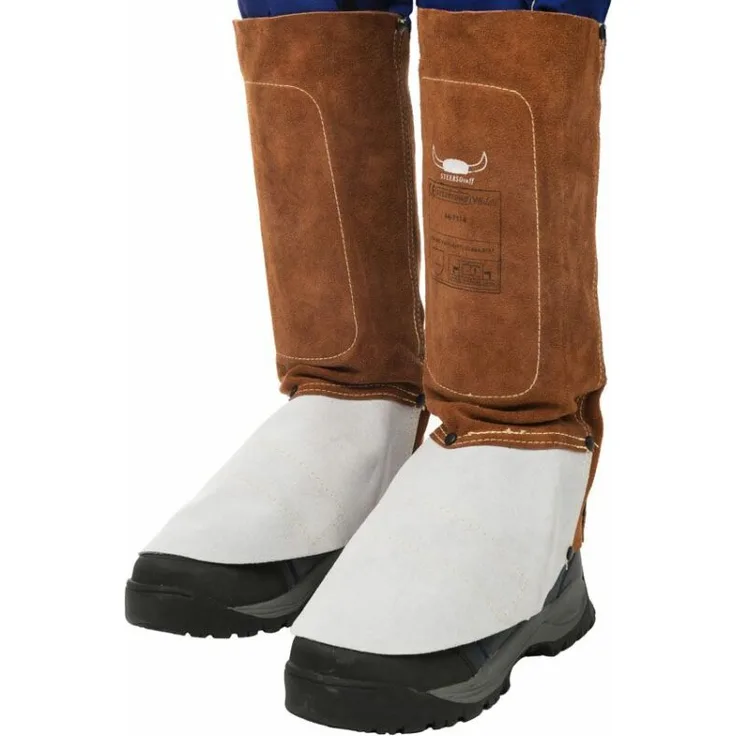 Elmag Schweißergamaschen STEERSOtuff® Spalt Rindleder Ø 37-47 cm, L=36 cm, WELDAS 44-7114