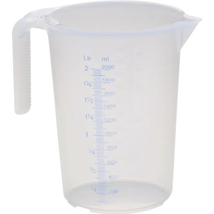Messkanne 2000 ml PP transp.D151xH206mm Griff offen HÜNERSDORFF – Bild 1