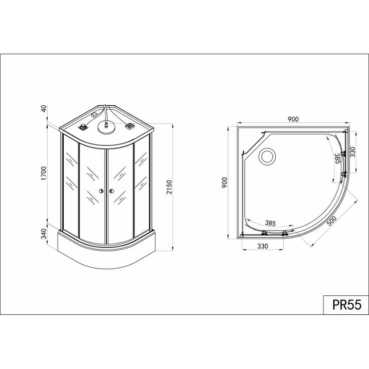 Sanotechnik Komplettduschkabine PR55 – Bild 3