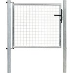 Alberts Wellengitter-Einzeltor mit Zubehör | feuerverzinkt | Breite 100 cm | Höhe 75 cm 
(600044)