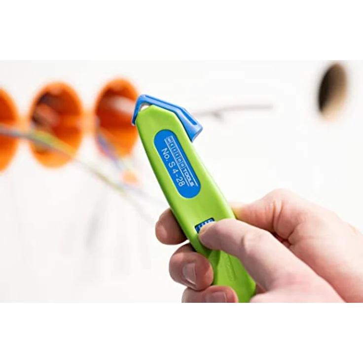 WEICON Kabelmesser No. S 4 - 28 Green Line , mit einfahrbarer Hakenklinge, Arbeitsbereich 4 - 28 mm Ø , 1 Stück – Bild 2