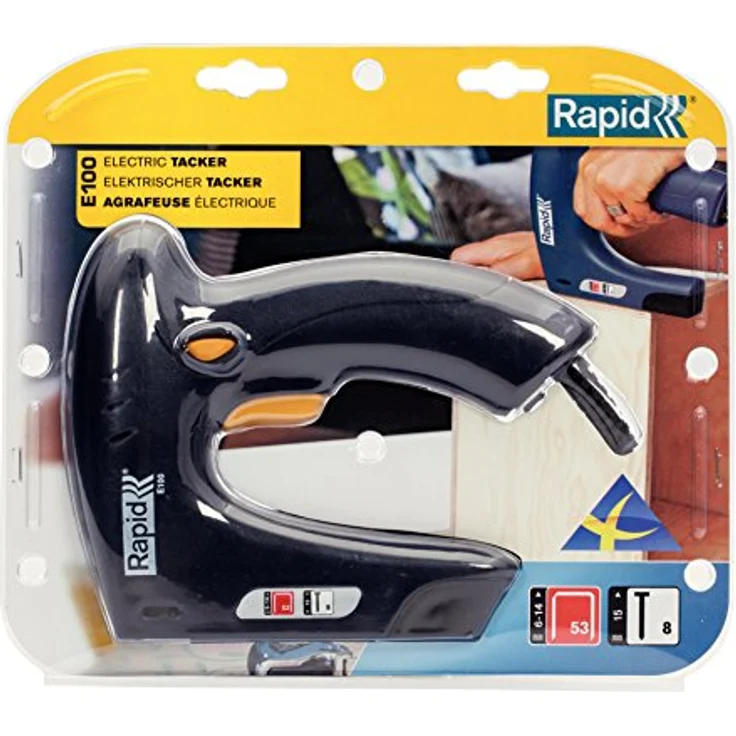 Rapid Leichter Elektrotacker, Für kleine Heimarbeiten, Ergonomisches Design, E100, 5000578 – Bild 2