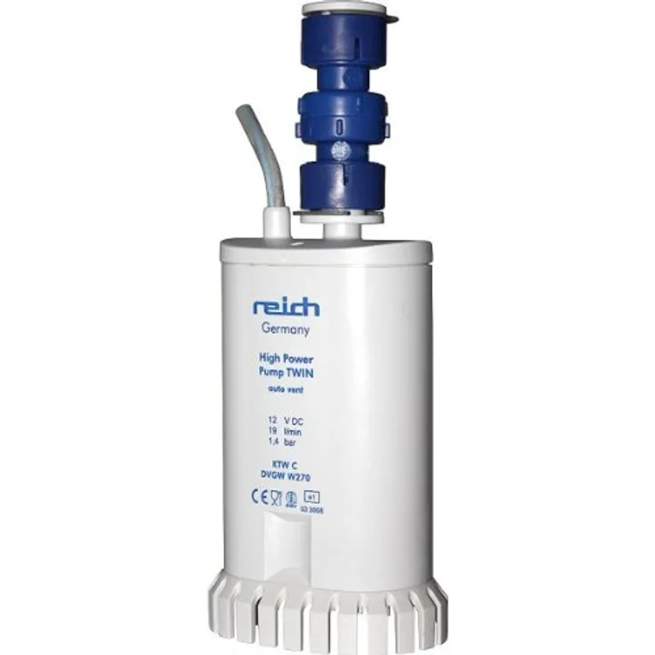 Reich Tauchpumpe Tandem 19 l - 1,4 bar mit Entlüftung und Rückschlagventil Tauchpumpe
