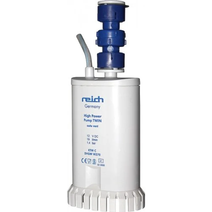Reich Tauchpumpe Tandem 19 l - 1,4 bar mit Entlüftung und Rückschlagventil Tauchpumpe
