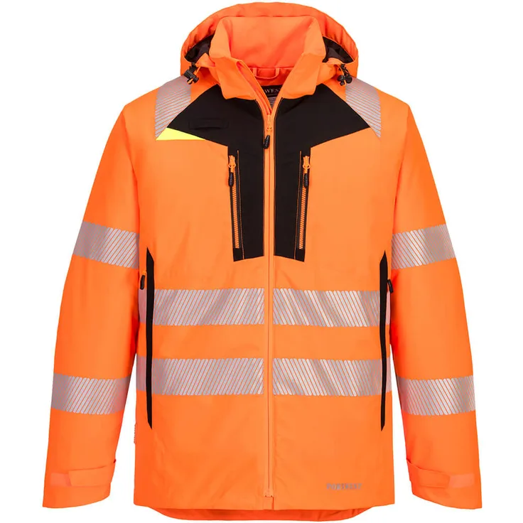 Portwest Wasserabweisende Warnschutz Winterjacke Orange XL