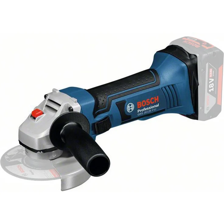 Bosch Professional 18V System Akku Winkelschleifer GWS 18-125 V-LI (Leerlaufdrehzahl: 10.000 min-1, Scheiben-Ø: 125 mm, ohne Akkus und Ladegerät, im Karton) – Bild 2
