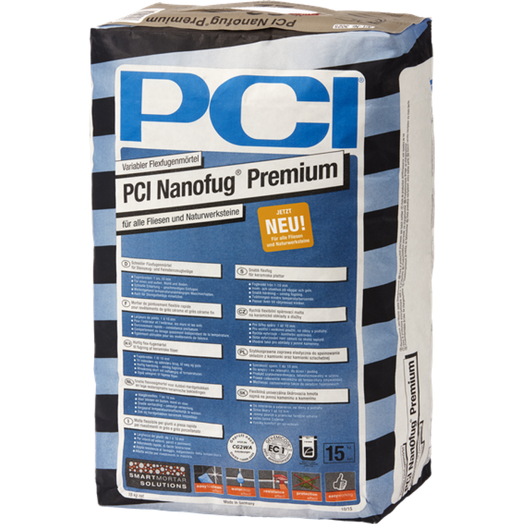 PCI Nanofug® Premium Variabler Flexfugenmörtel 15 kg - Nr. 22 Sandgrau