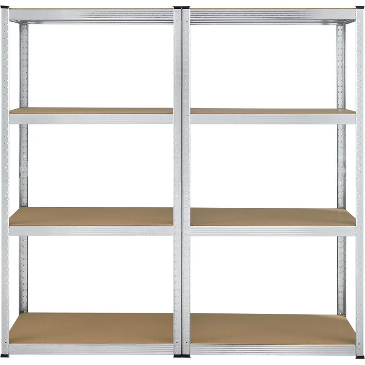 Juskys Easy 2er Set Lagerregal aus Metall mit 8 Einlegeböden 160 x 80 x 40 cm – Bild 1