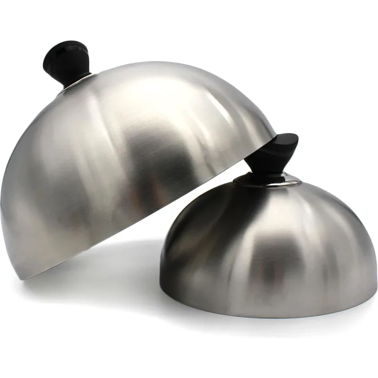 SANTOS Grillglocke Edelstahl, 2er Set