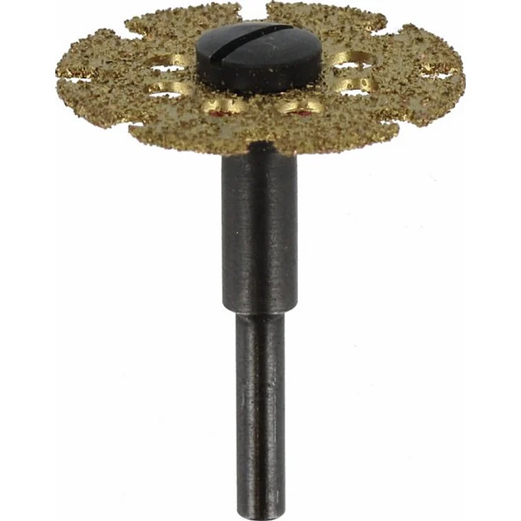 Dremel 542 Trenn- und Formscheibe Zubehörsatz (für Multifunktionswerkzeug mit 1 Trennscheibe (karbidbeschichtet) 25,4mm zum Schneiden und Fräsen verschiedener Holzarten wie Hart und Weichholz) – Bild 1
