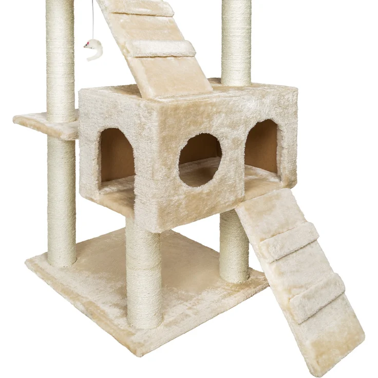 tectake Kratzbaum Knuti 186cm - beige – Bild 4