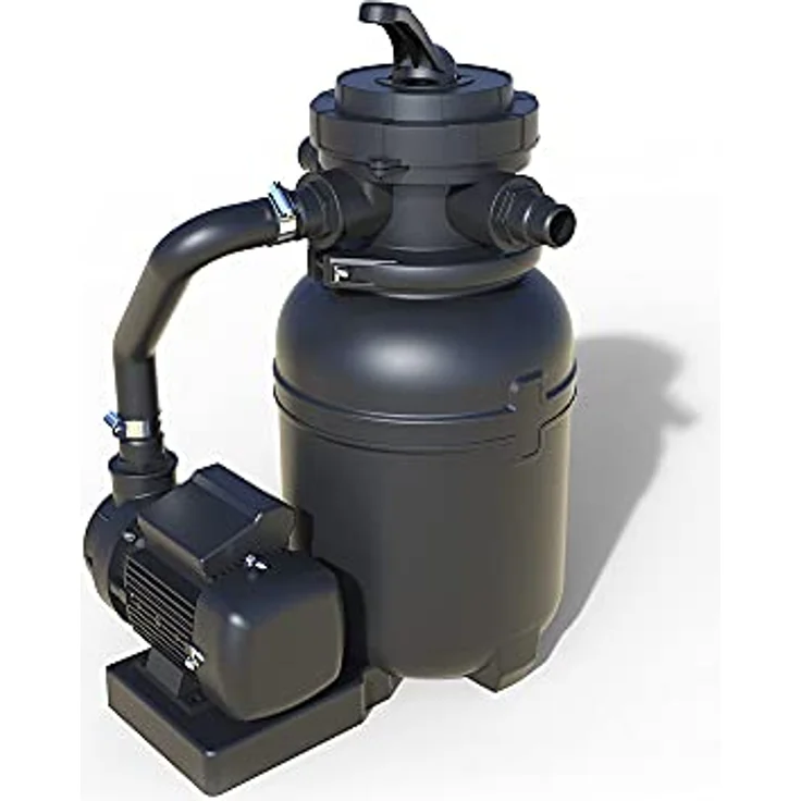 Sandfilteranlage Sandfilter Poolfilter 7m³ mit Vorfilter 7000 l-h Poolpumpe Pool – Bild 1
