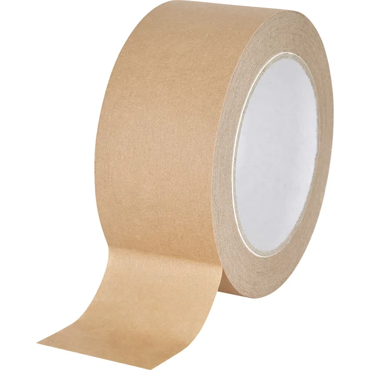 baytronic Papier-Packband braun 50 mm x 50 m (6 Stück)