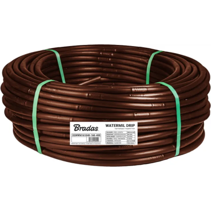 Bradas Watermill Drip Braun 100 m Tropfschlauch 16 mm, Tropfabstand 33 mm