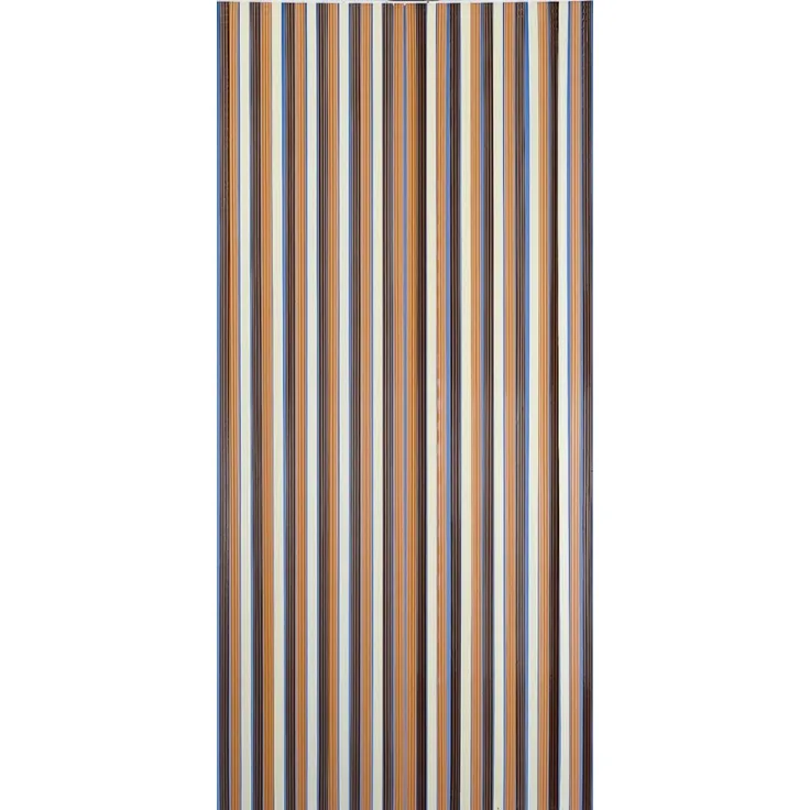 Streifenvorhang Türvorhang Fliegenvorhang Braun Beige Campingvorhang PVC Vorhang 2x0,9m