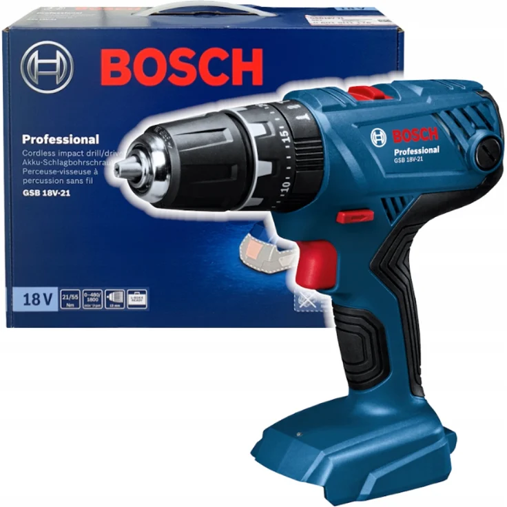 Bosch Professional Akku-Schlagbohrschrauber GSB 18V-21, ohne Akku und Ladegerät - 06019H1176 – Bild 2