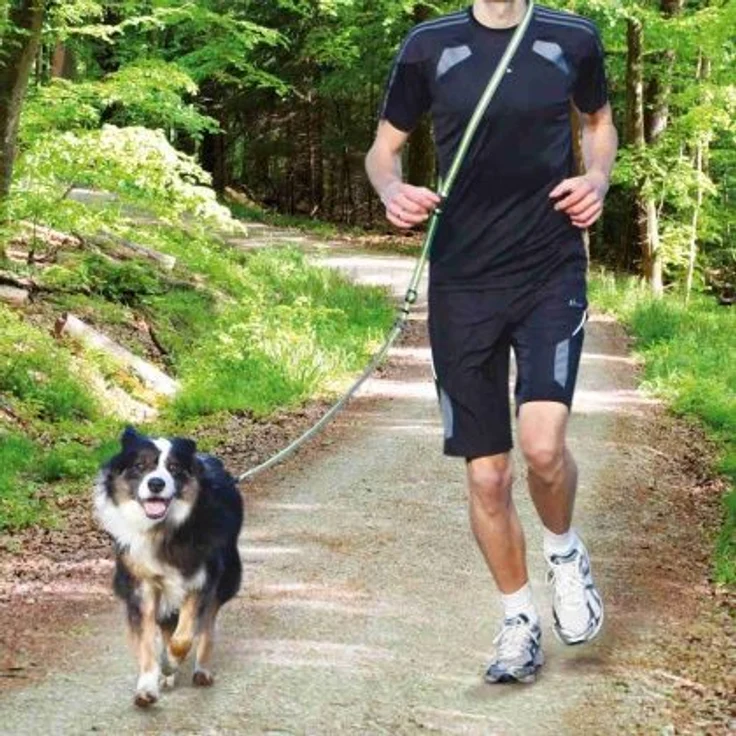 Trixie Joggingleine 1,33-1,80 m 20 mm, grau grün – Bild 1