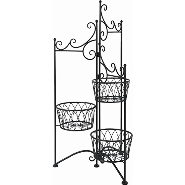 Esschert Design Pflanzständer für 3 Töpfe faltbar, 48,9 x 43,5 x 97,8cm