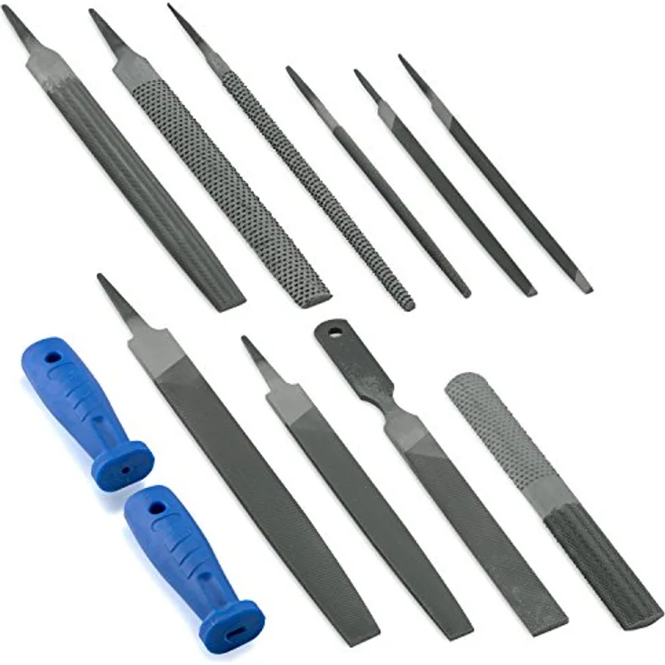 Neiko 00109 A Heavy Duty Datei und Raspel Set PVC-Griff, 12 Stück