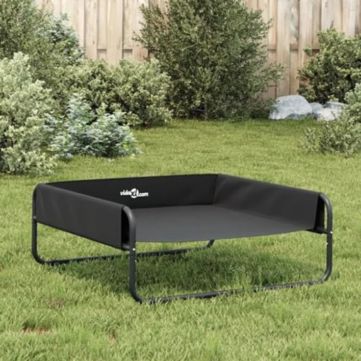 vidaXL Hundebett Erhöht Anthrazit Oxford-Gewebe und Stahl – Bild 4