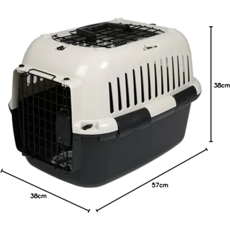 Europet-Bernina Hunde-Transportbox Transportbox Adventurer 50 für Hunde, robuste Metalltür, leicht zu reinigen, Napf inklusive – Bild 2