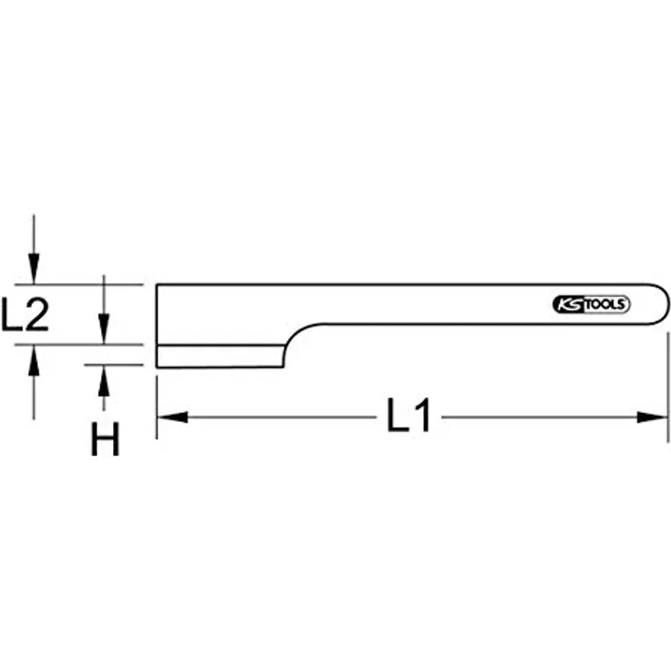 KS Tools BRONZEplus Karbidtrommelöffner, funkenfreier Meißel aus Aluminium-Bronze, 300 mm, korrosionsbeständig, verschleißfest – Bild 2