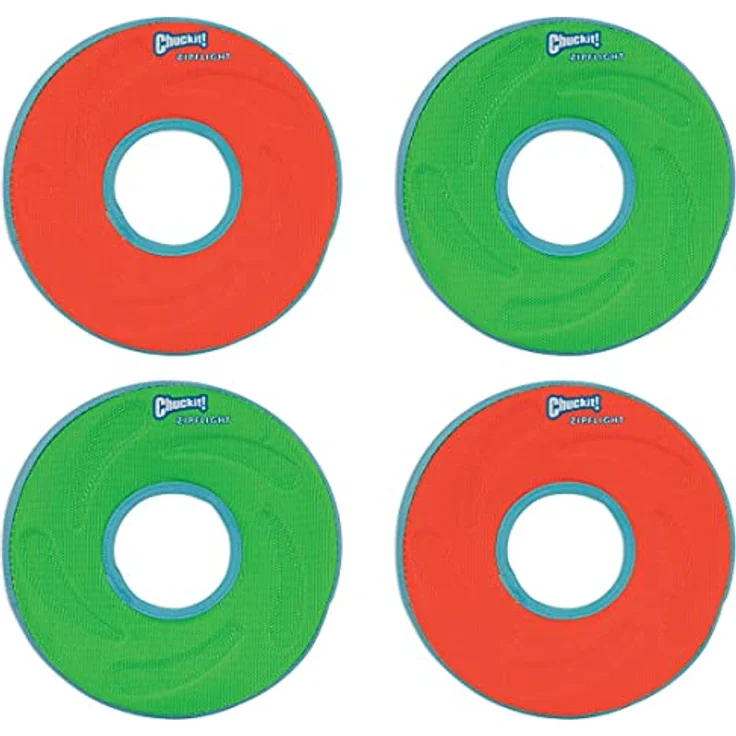 Chuckit! (4 Pack) Zipflight Amphibious Flying 6-Inch Ring Dog Fetch Toy Small – Bild 1
