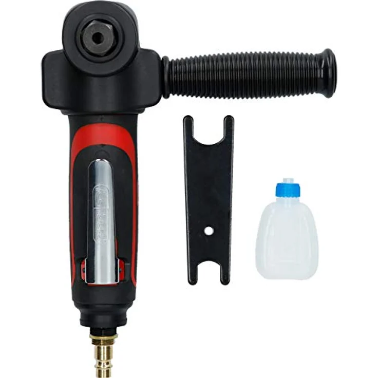 KS Tools Poliermaschine, 1/4" Druckluft-Polierer mit abgewinkelter Ausführung, 3000 max. U/min (Blau) – Bild 2