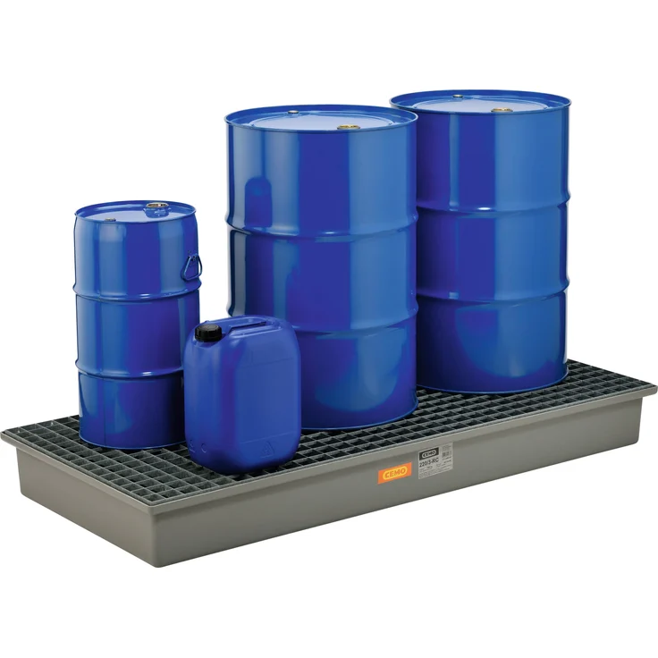 Cemo Auffangwanne 220 l, GFK mit verzinktem Stahlgitterrost, B 188 x H 20 x T 85 cm, ohne Zulassung, 10393