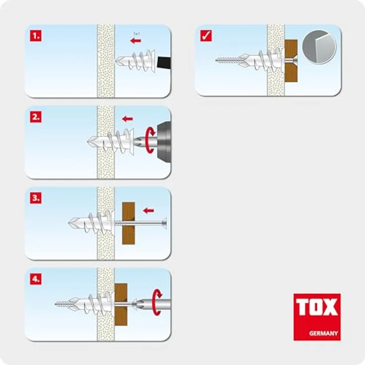 TOX Gipskartondübel Spiral 32 mm, 50 Stück, 068100231 – Bild 6