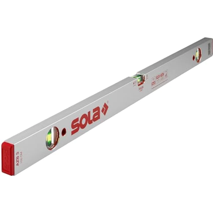 Sola AZB3 100, Wasserwaage 100 cm mit patentierter SOLA-FOCUS Libelle und bruchfesten Acrylglas-Blocklibellen – Bild 1