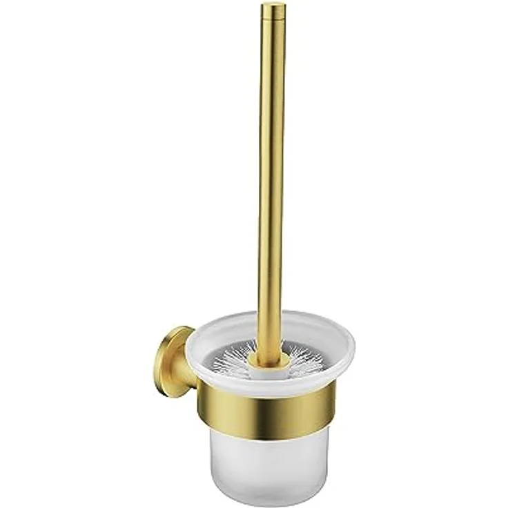 WC-Bürste mit Halterung Gold gebürstet