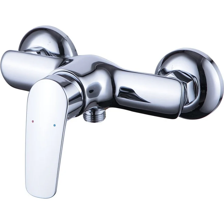 Primaster Duscharmatur Singen, verchromt, Einhebelmischer mit Rückflussverhinderer, Aufputz-Montage