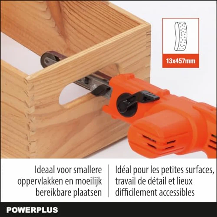 POWER plus Dual Power Feile/Bandschleifer POWDP50700-20V (Akku und Ladegerät nicht enthalten) - SCHMALE & SCHWER ERREICHBARE BEREICHE, EINSTELLBARE GESCHWINDIGKEIT, ERGONOMISCHE BEDIENUNG, EINFACHER AUSTAUSCH DES SCHLEIFBANDES – Bild 2