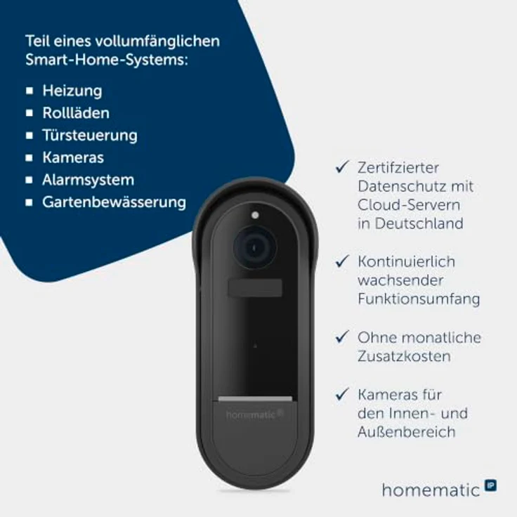 Homematic IP HmIP-CODB-A, WLAN Türsprechanlage mit 3 MP Video, Anthrazit – Bild 3