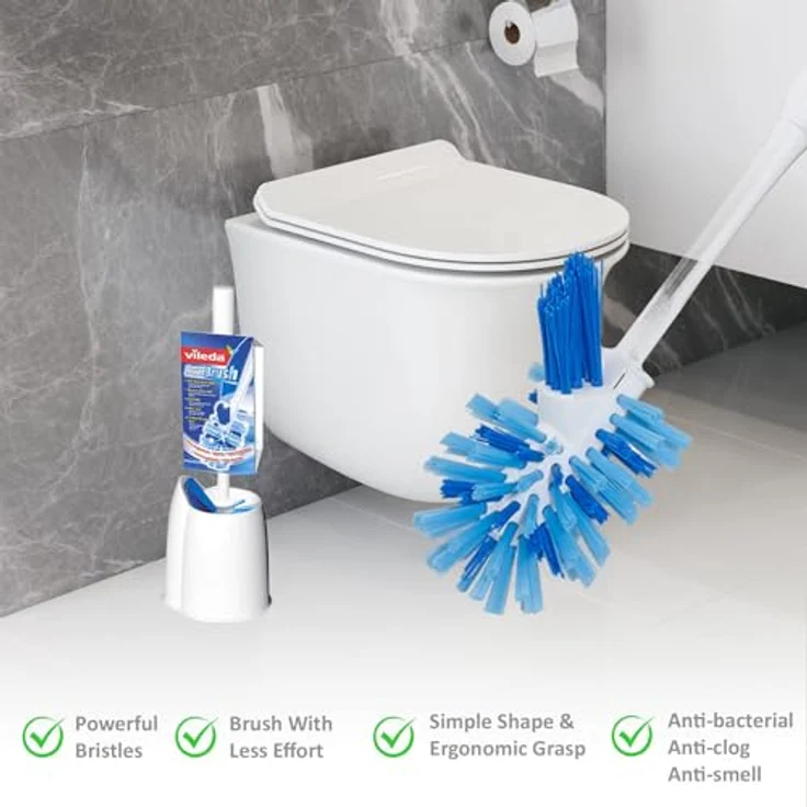 Vileda PowerBrush WC-Bürsten Set für perfekte Reinigung bis unter den Rand – Bild 2