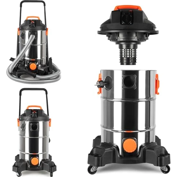 COIL Teichschlammsauger mit 35l Tank, 18 KPa Saugleistung, 1400W Motor und 600W Entwässerungspumpe – Bild 2