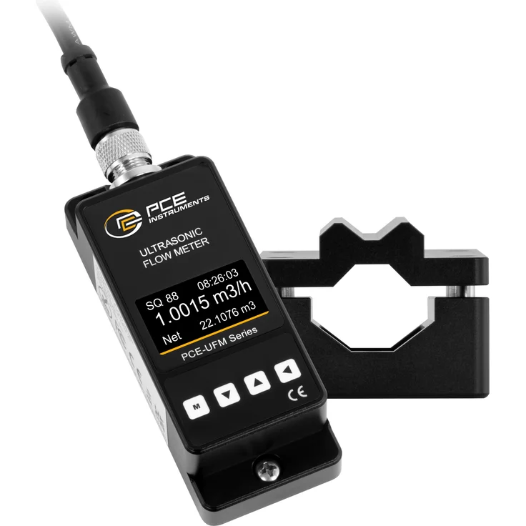 PCE Instruments Durchflussmesser zum Festeinbau PCE-UFM 15, Spannungsprüfer, OLED Display, IP54, blau