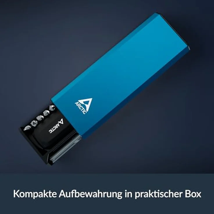 ARCTIC Ratchet Screwdriver Toolkit 27 in 1, Ratschenschraubendreher-Set mit Aluminiumgehäuse, Kreuz/Schlitz/Torx/Pozidriv/Hex, inklusive Bit-Magazin für DIY, Laptop, Tablet, Computer – Bild 3