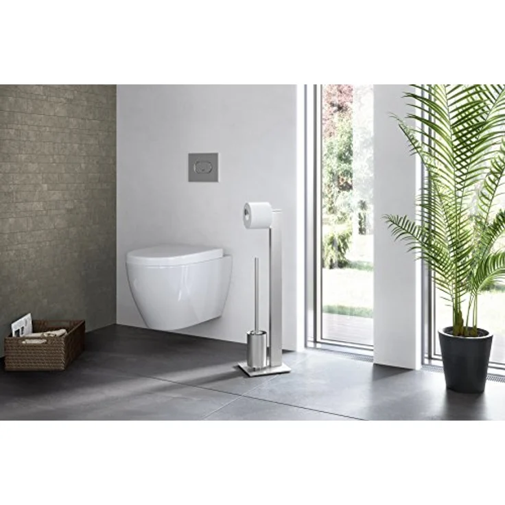 ZACK 40417 "ATORE" Toilettenbutler, Edelstahl matt, Silber, 20 x 18 x 72,6 cm – Bild 3