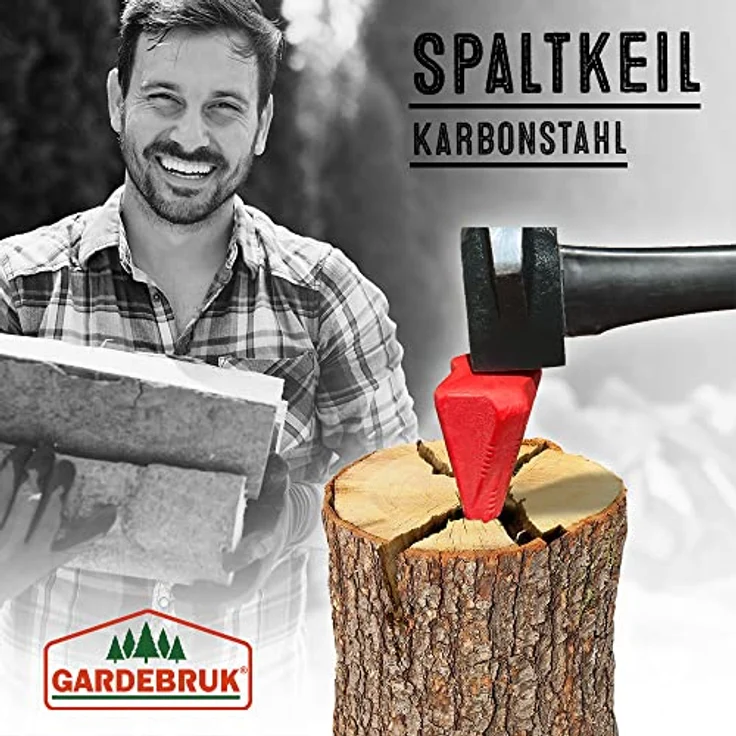 Deuba 3X Spaltkeil aus Carbon-Stahl Ø 7,5cm Keil Spaltgranate Holzspaltkeil Holzspalter Scheitkeil Treibkeil Drehkeil – Bild 9