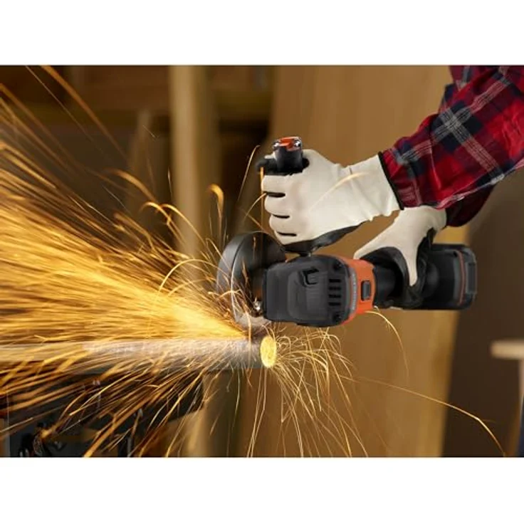 Black + Decker Akku-Winkelschleifer, 18V, 115mm Scheiben-ø, bürstenloser Motor, ohne Akku und Ladegerät – Bild 6