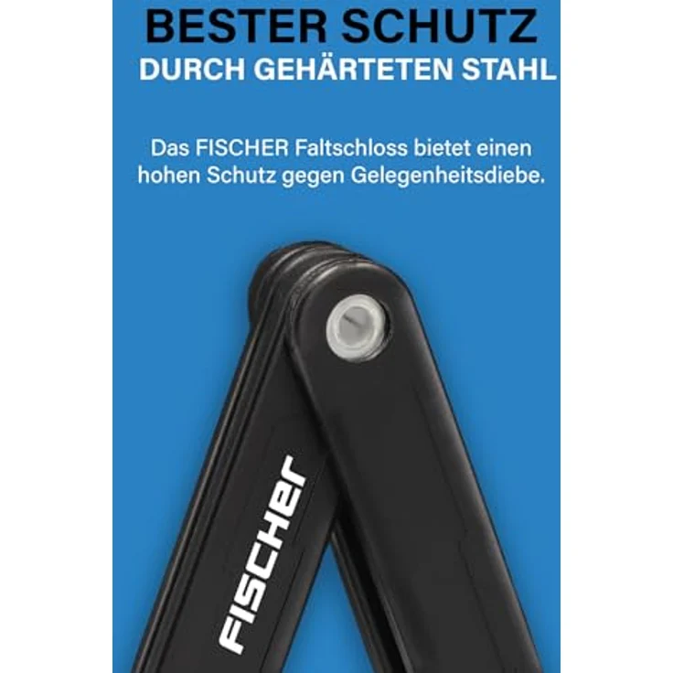 Fischer Faltschloss XL 110 cm mit Halter – Bild 3