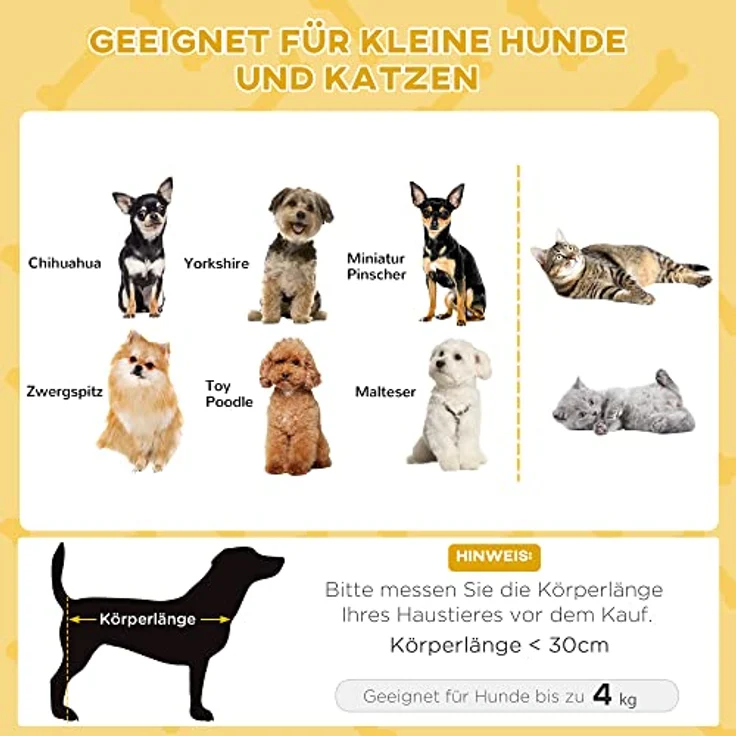 PawHut Erhöhtes Haustiersofa, Luxus katzensofa mit waschbarem Kissen, Haustierbett Hundeliege mit Seegrasseil und Holzbeine, Hundecouch, Rund, Indoor, Beige+Khaki, 48 x 48 x 24,5 cm – Bild 4