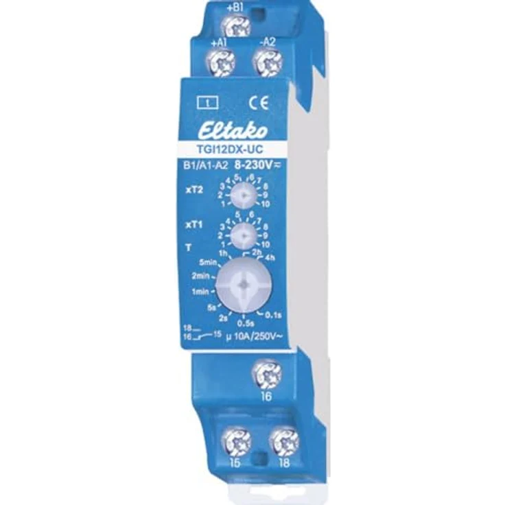 Eltako TGI12DX-UC Zeitrelais Monofunktional 230V 1 St. Zeitbereich: 0.1s - 40h 1 Wechsler – Bild 1